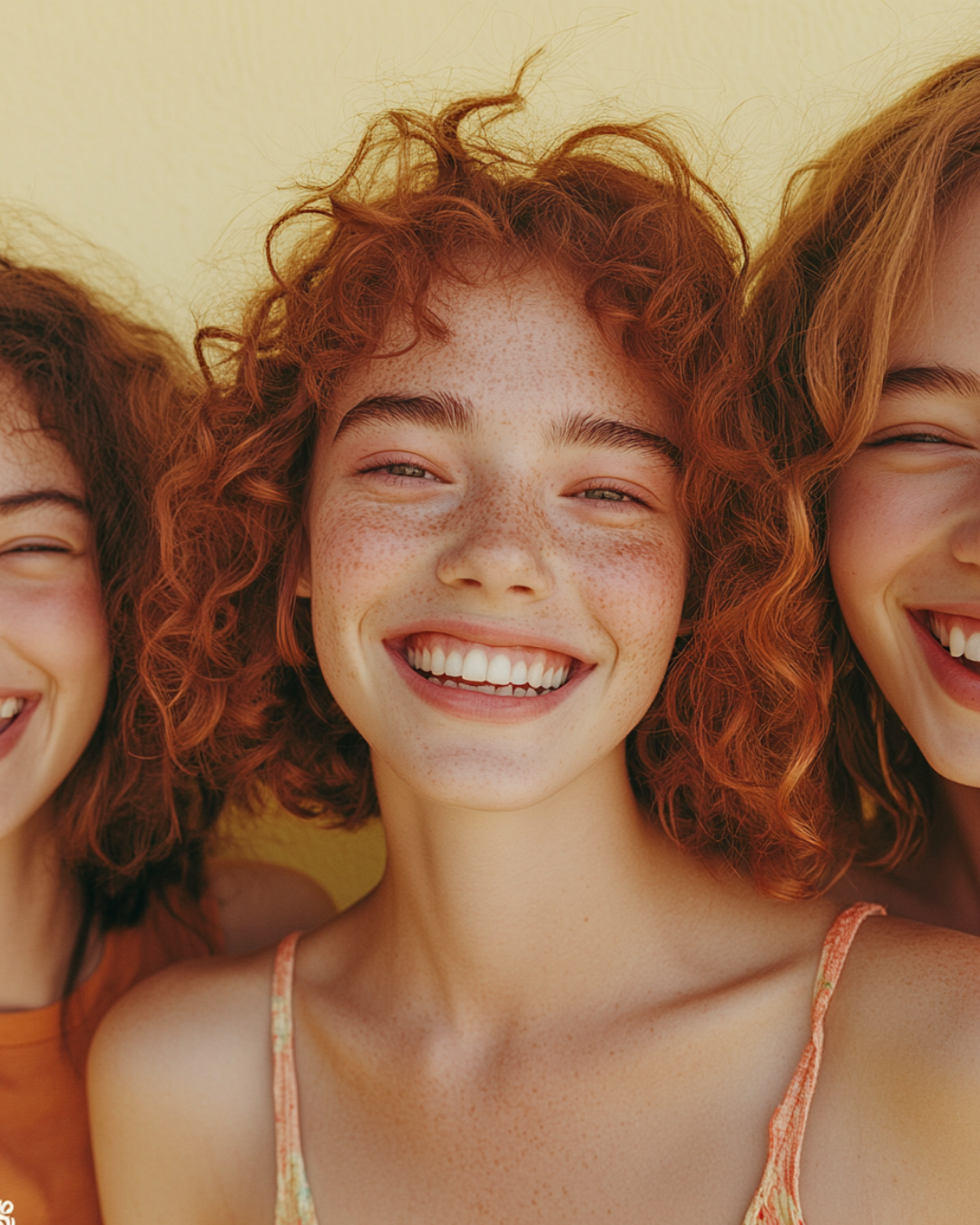 Smiling young women with clear skin showcasing the benefits of chamomile in skincare for a natural glow
