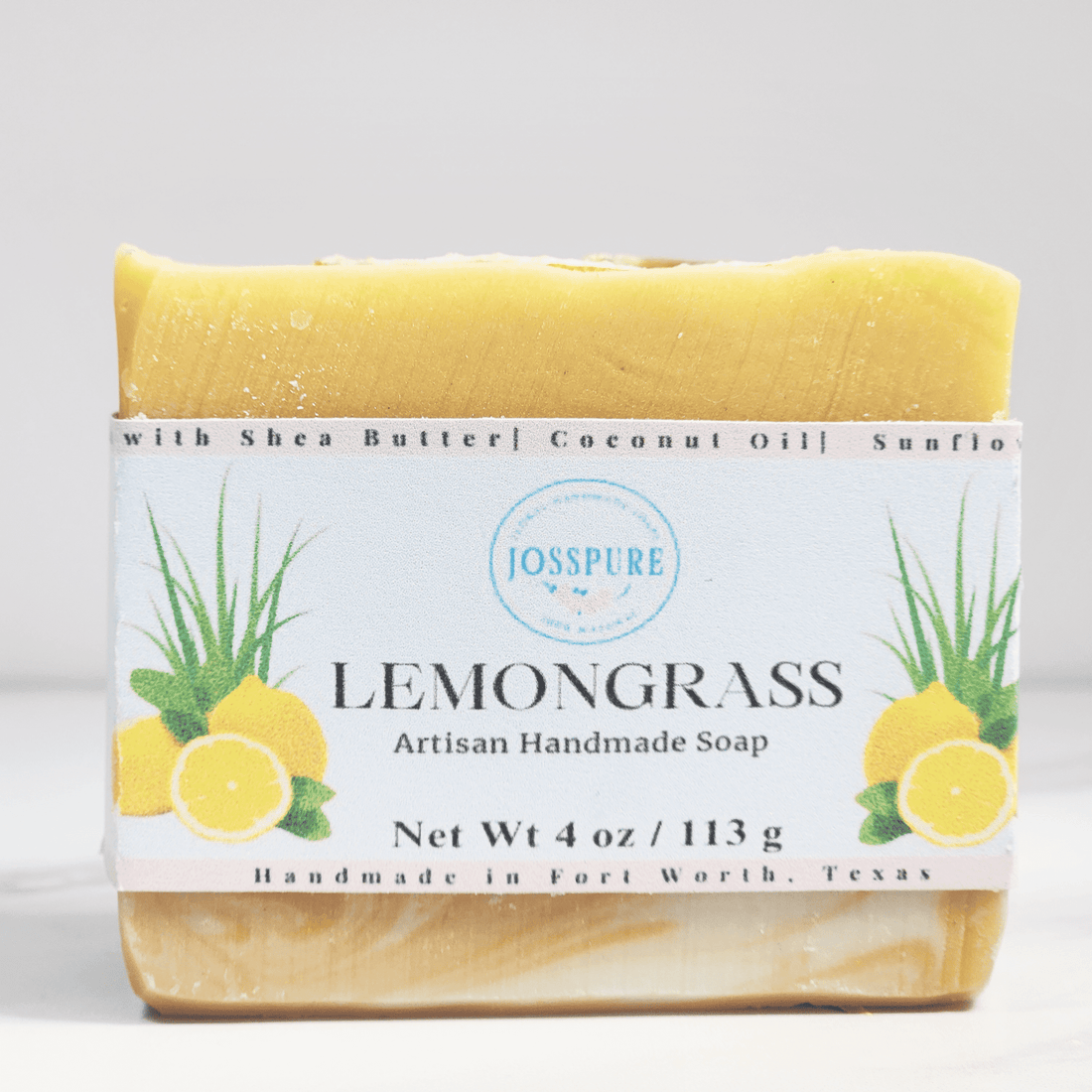 Handmade lemongrass artisan soap bar featuring natural ingredients for husband vs wife challenge lemongrass soap