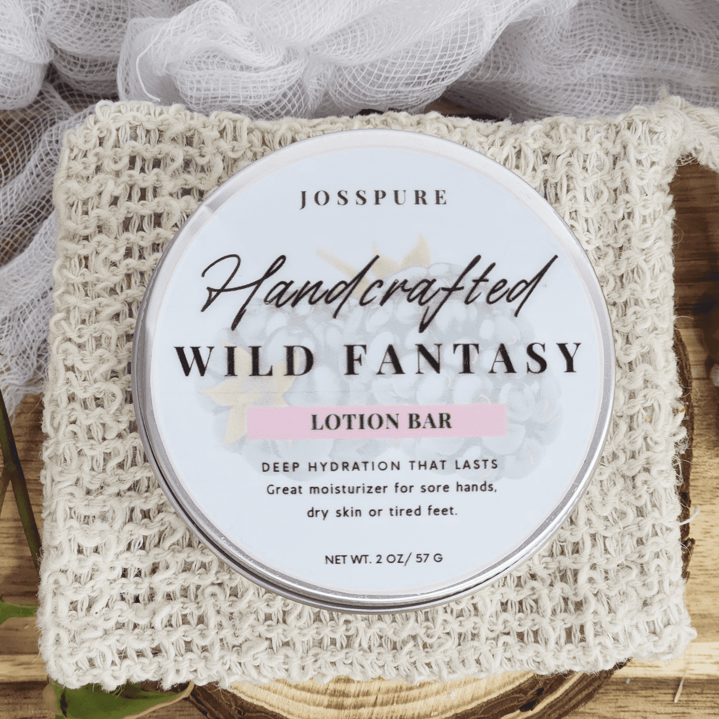 JOSSPURE blackberry sage travel size mini lotion bar handcrafted wild fantasy for deep hydration