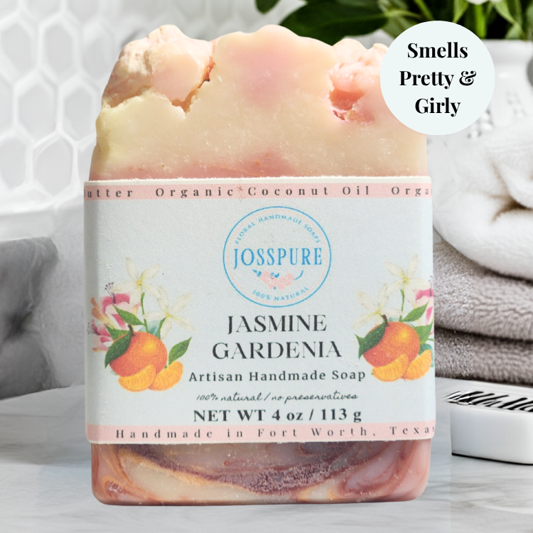 JOSSPURE jasmine gardenia mild shea butter soap artisan handmade natural soap bar