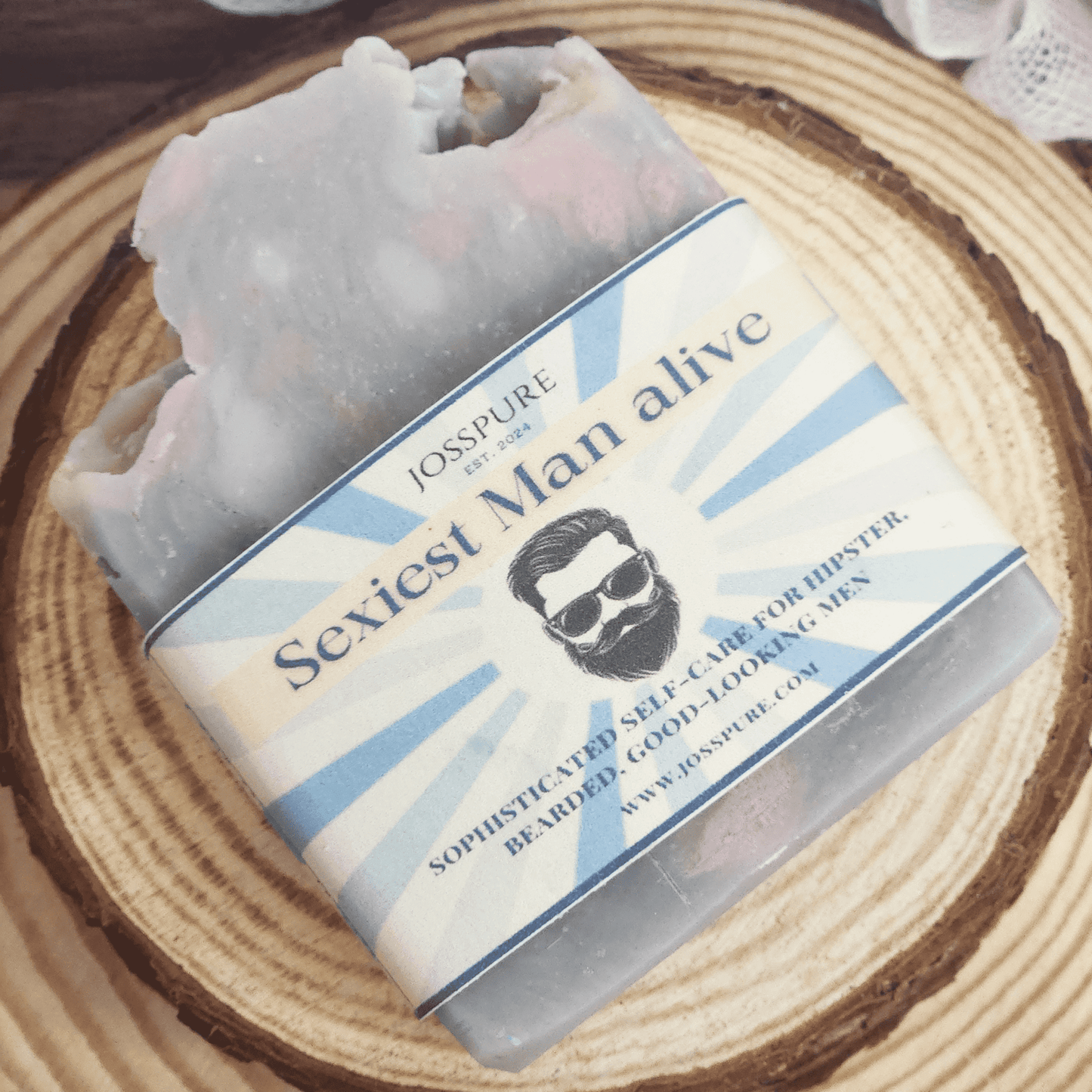 JOSSPURE mens bergamot mild shea butter soap handmade with natural ingredients for men