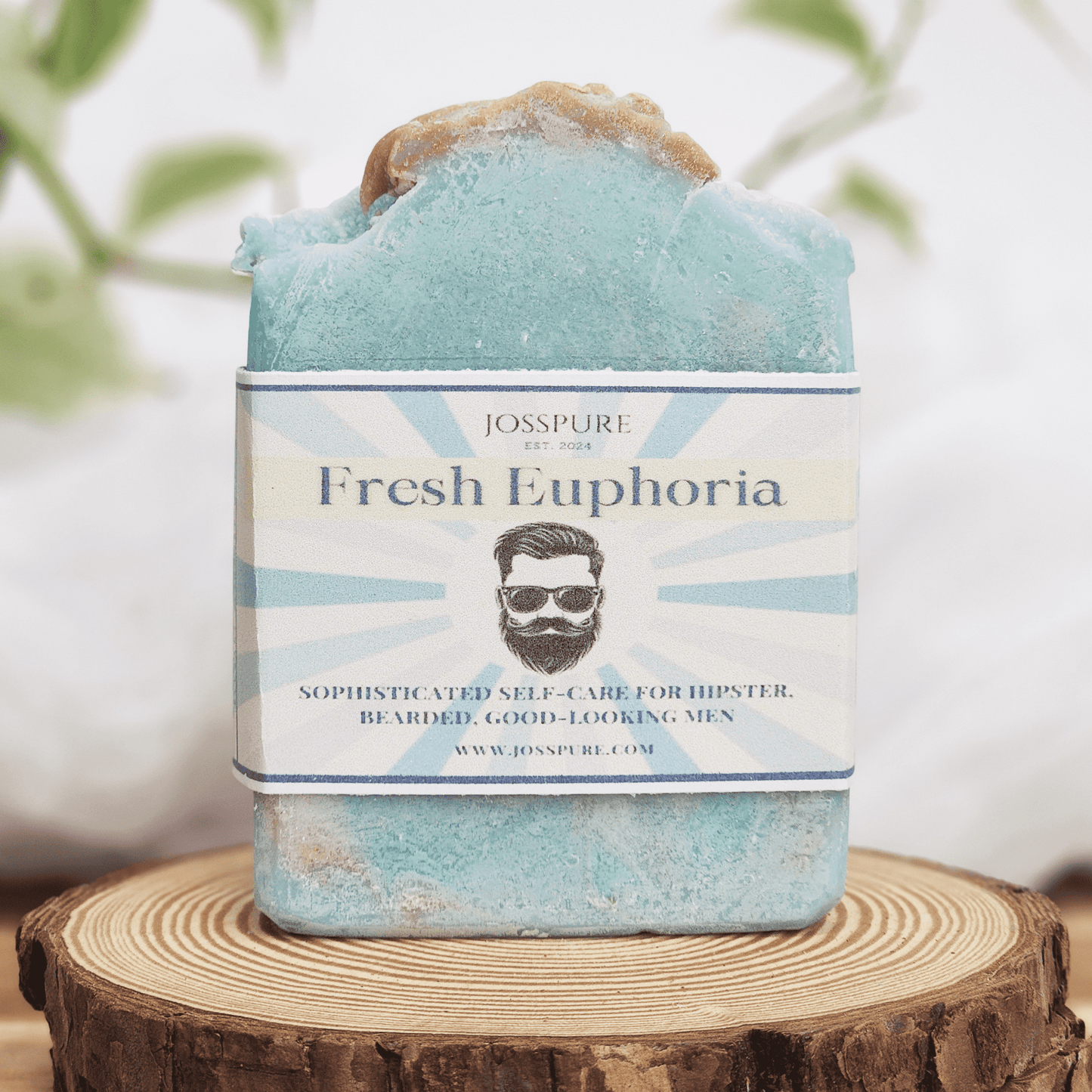 JOSSPURE mens fresh mild shea butter soap Fresh Euphoria handmade soap bar with natural ingredients