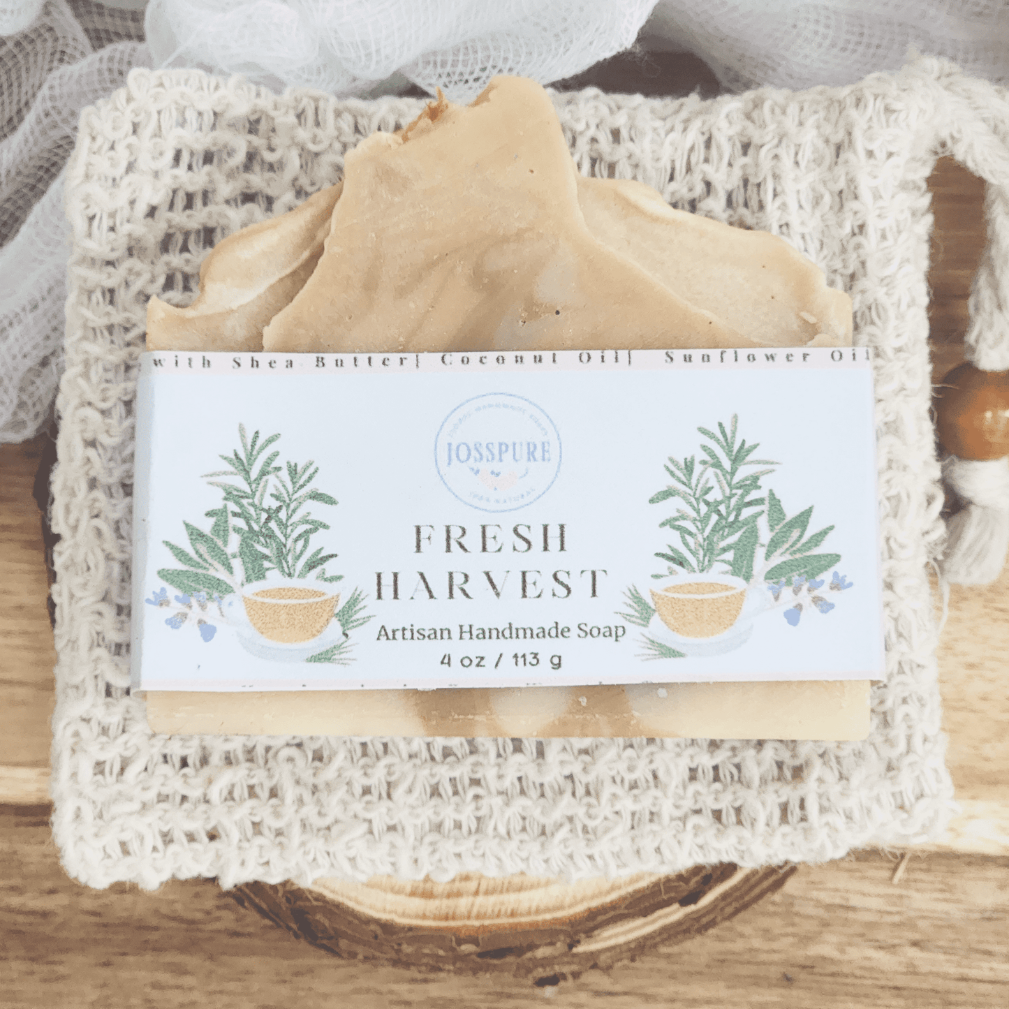JOSSPURE rosemary lemongrass mild shea butter soap artisan handmade with natural ingredients
