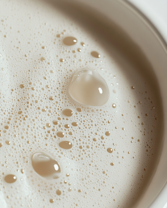 Close-up of creamy soap lather with bubbles illustrating artisan vs commercial soap differences