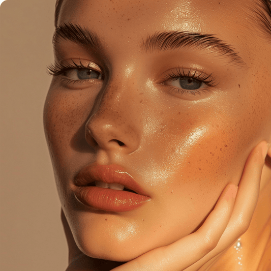 Close-up of glowing skin on a woman highlighting tallow benefits for skin with natural radiance and hydration
