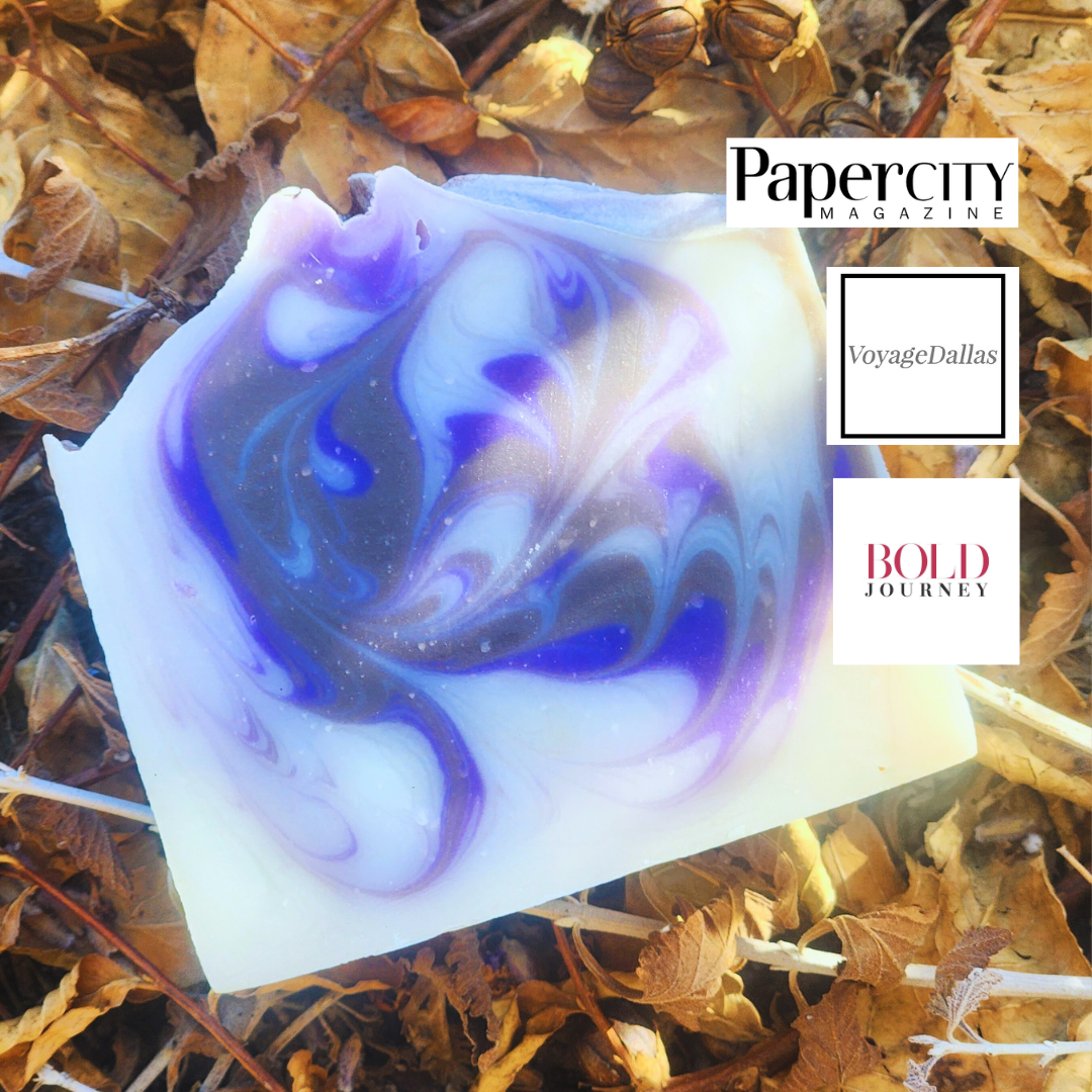 Artisan soap on dried leaves, highlighting the benefits of a monthly soap box for skincare rituals