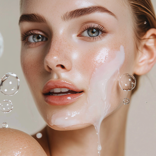 Close-up of woman with glowing skin using the best artisan soaps in Texas for hydration and gentle care