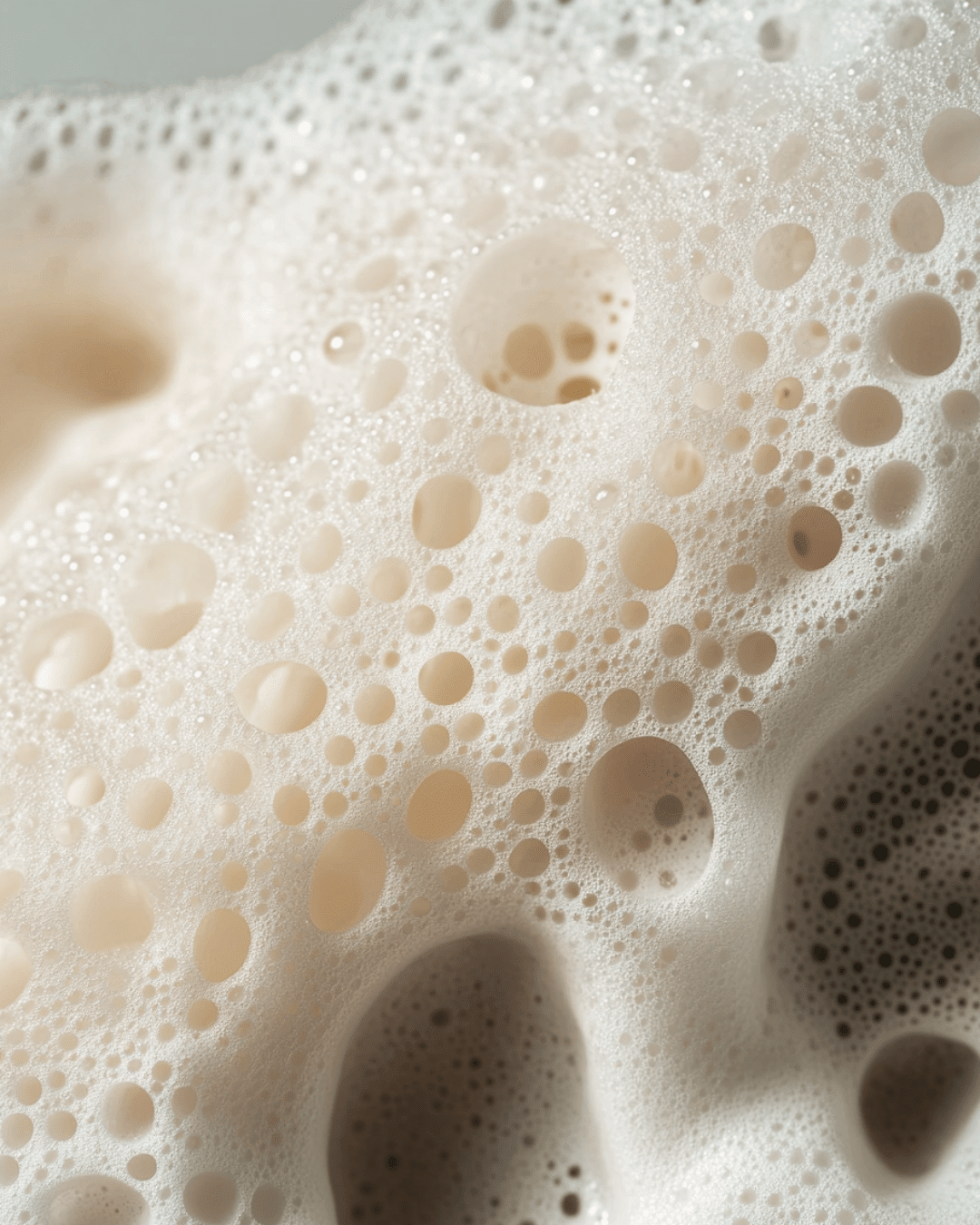 Close-up of creamy soap lather showing gentle bubbles for which natural soap is best for dry skin