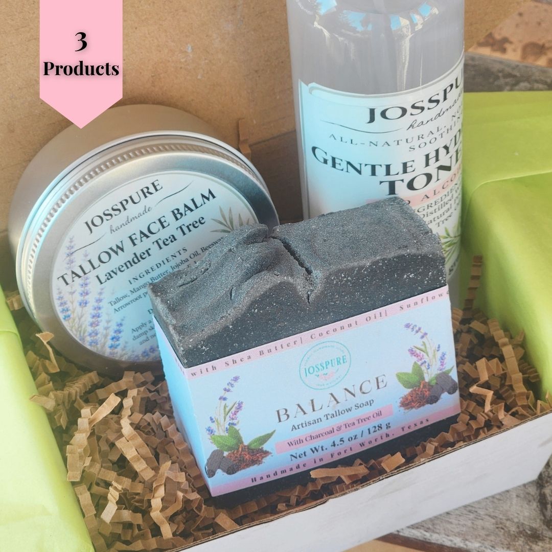 Oily & Acne-Prone Skin Facial Care Bundle | Charcoal & Tea Tree