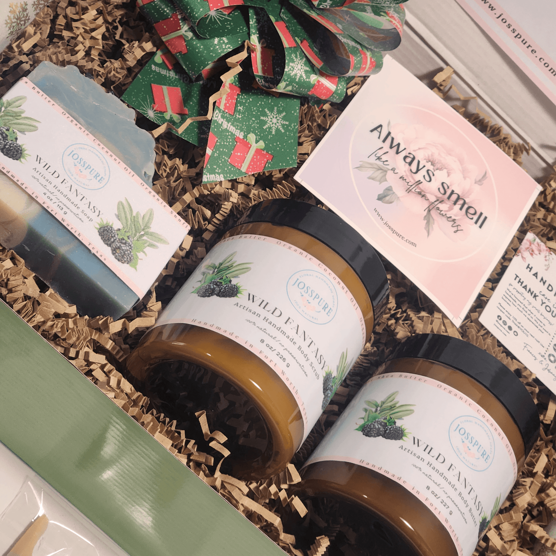 Blackberry Sage Holiday Gift Set - JOSSPURE | Handmade Soap | Shea Butter Soap |Natural Soap