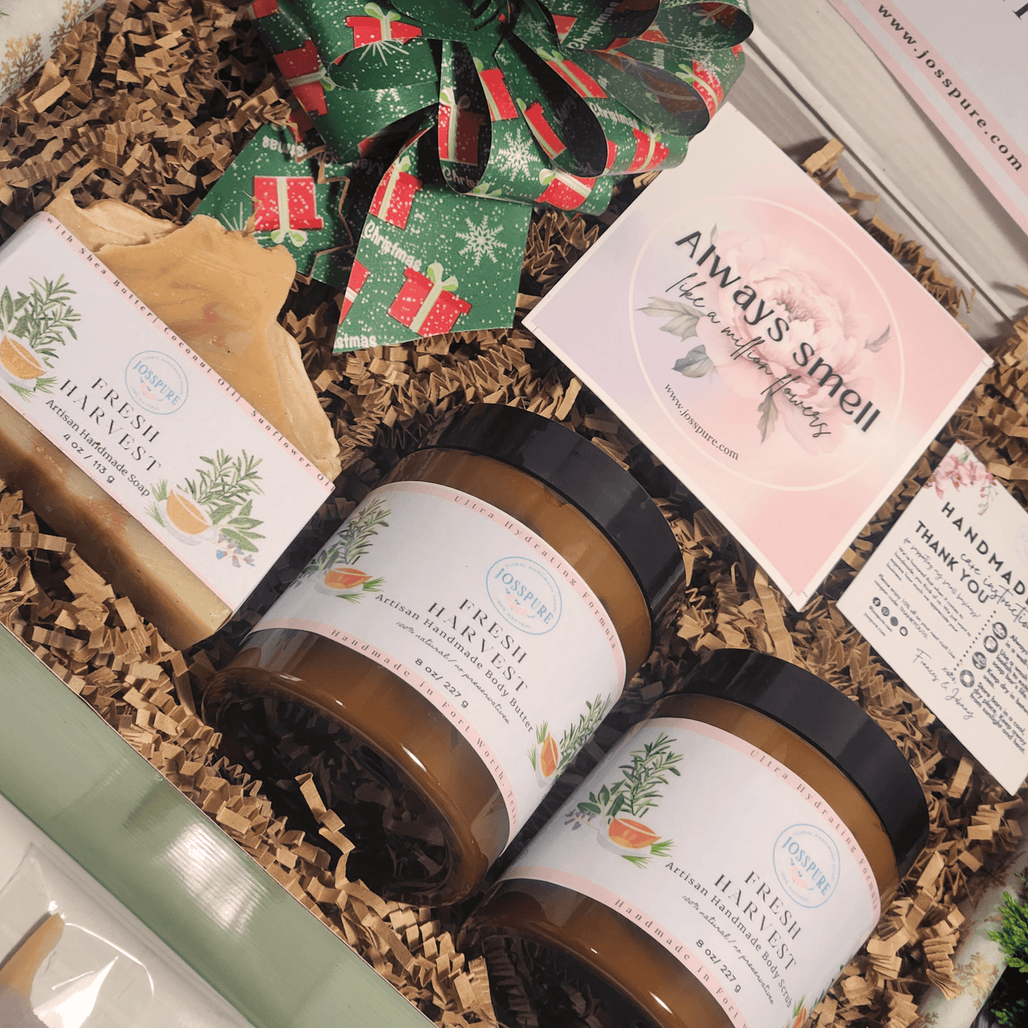 Fresh Harvest Holiday Deluxe Gift Set - JOSSPURE | Handmade Soap | Shea Butter Soap |Natural Soap