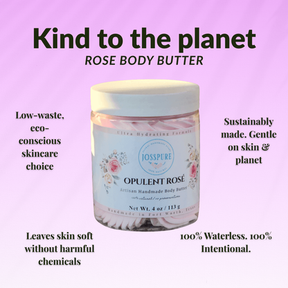 JOSSPURE Rose Mango Butter Whipped Body Butter in eco-friendly jar, perfect for gentle skin hydration