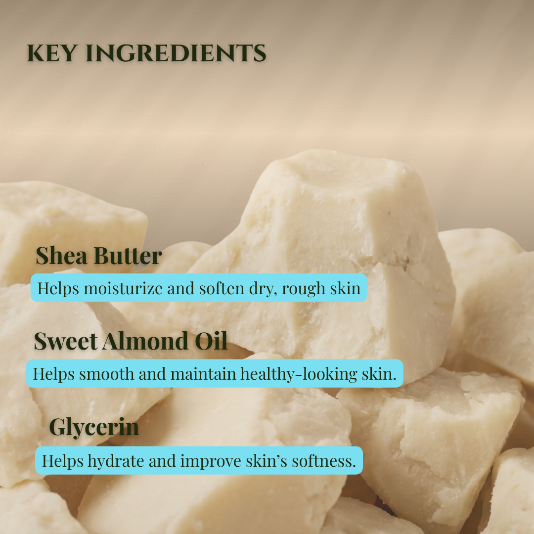 Key ingredients of coffee luxury sugar scrub include shea butter and sweet almond oil for skincare.