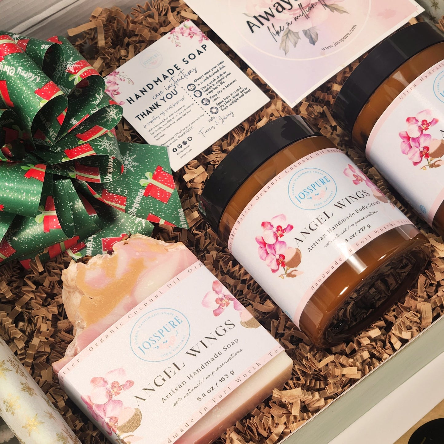 Orchid Sea salt Holiday Bundle Gift Set Handmade soap, Handmade scrub handmade body butter in fort worth texas