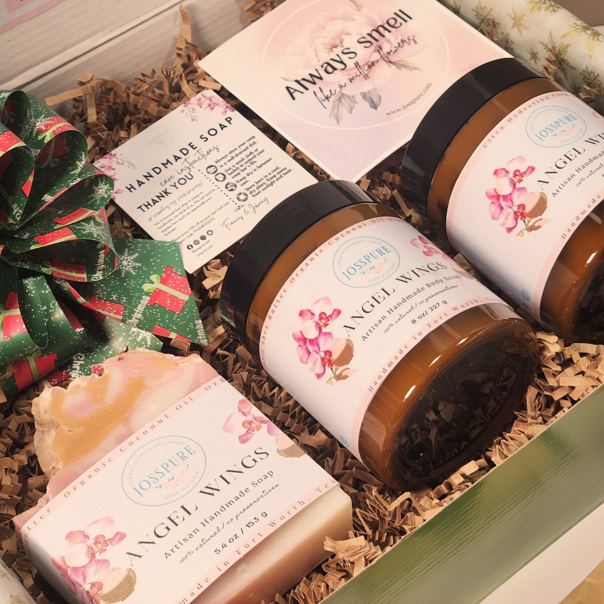 Orchid Sea salt Holiday Bundle Gift Set Handmade soap, Handmade scrub handmade body butter in fort worth texas