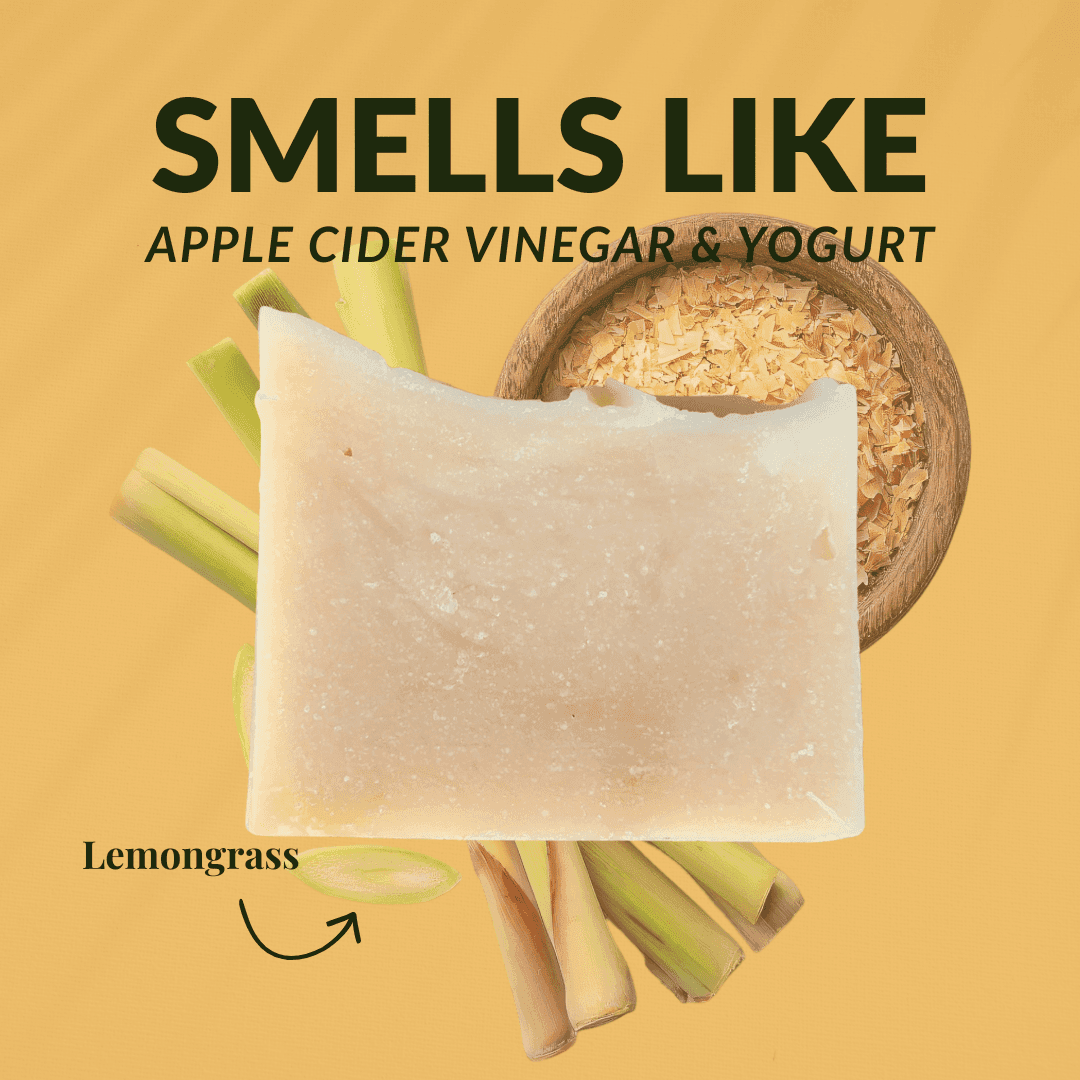 Handmade JOSSPURE Apple Cider Vinegar and Yogurt Mild Shea Butter Soap with Lemongrass scent