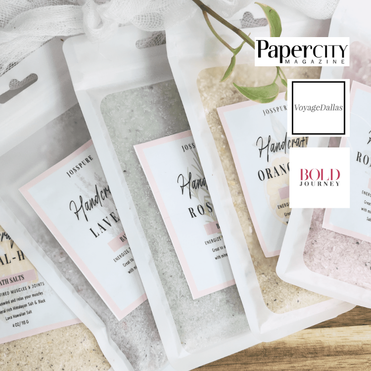 JOSSPURE Handmade Bath Salt Pouch with Shea Butter