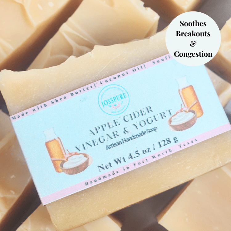 Apple Cider Vinegar and Yogurt Mild Shea Butter Soap with soothing properties for breakouts and congestion