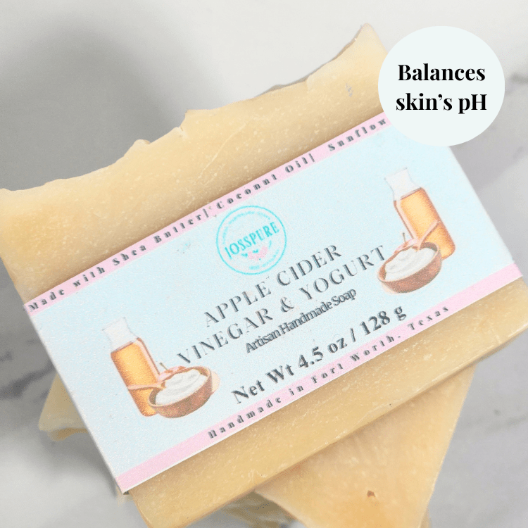 Apple Cider Vinegar and Yogurt Mild Shea Butter Soap by JOSSPURE for balanced skin pH