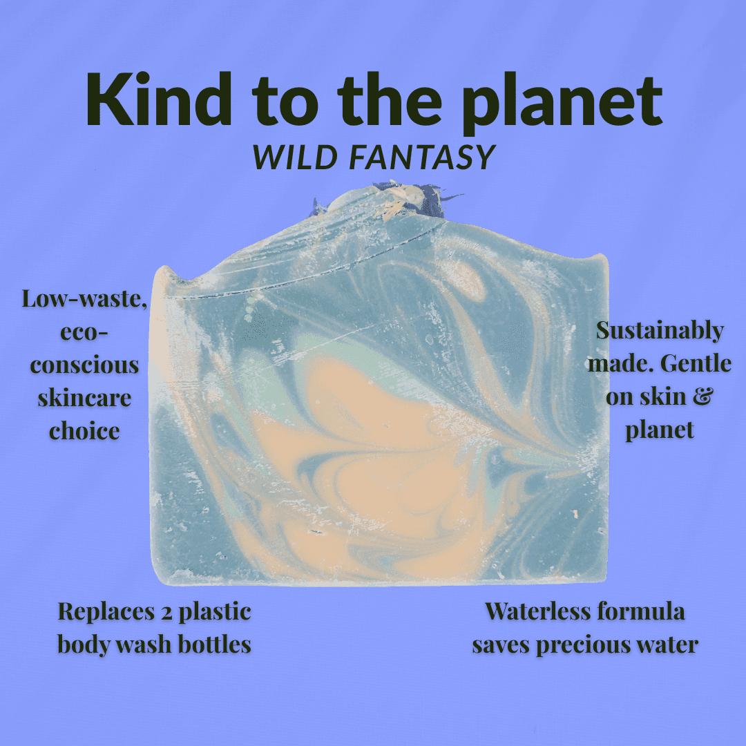 JOSSPURE blackberry sage shea butter soap with marbled design for eco-conscious skincare