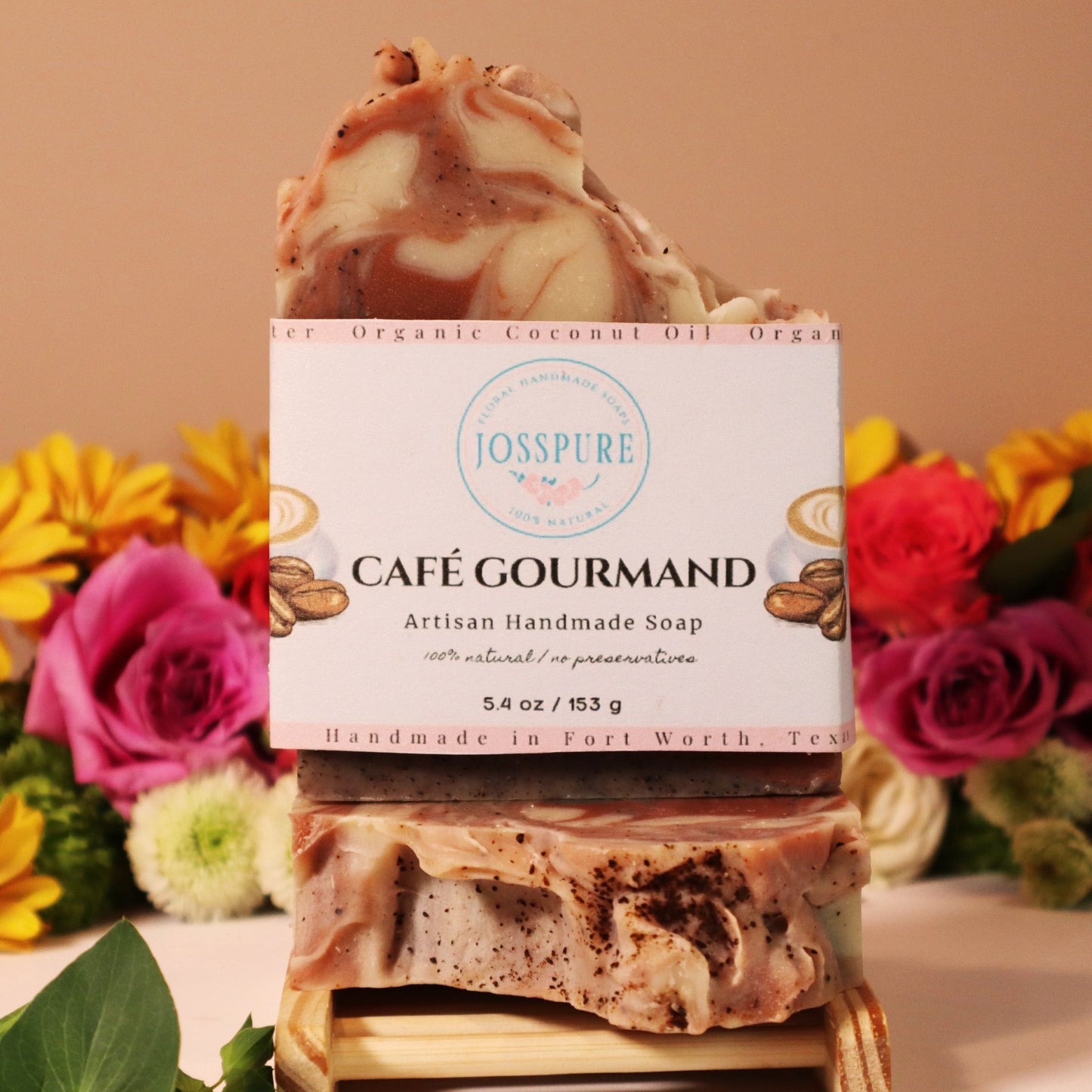 Josspure handmade coffee peppermint soap in fort worth texas