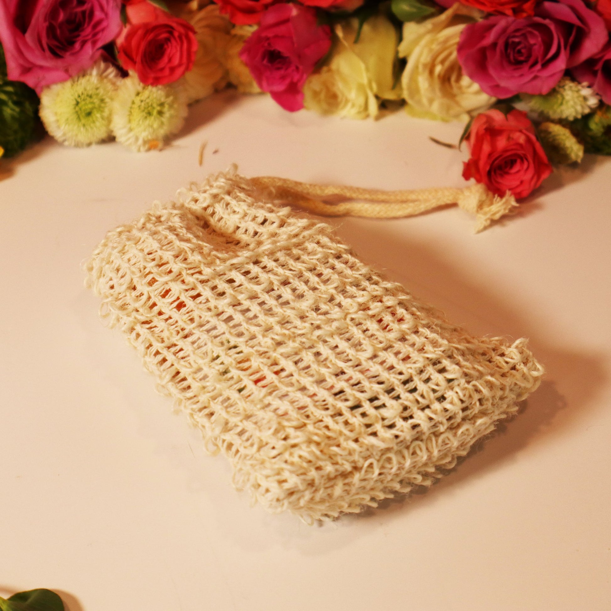 Cotton Sisal Bag for Soaps- Eco-Friendly Bath Accessories - JOSSPURE