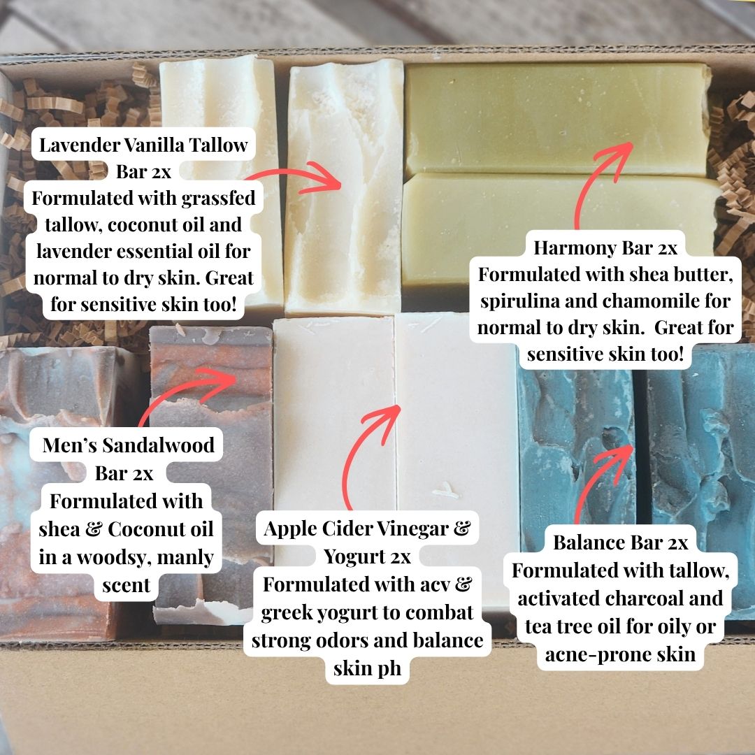 Handmade Soap Family Bundle (10 Bars) | Sensitive, Dry & Acne-Prone Skin