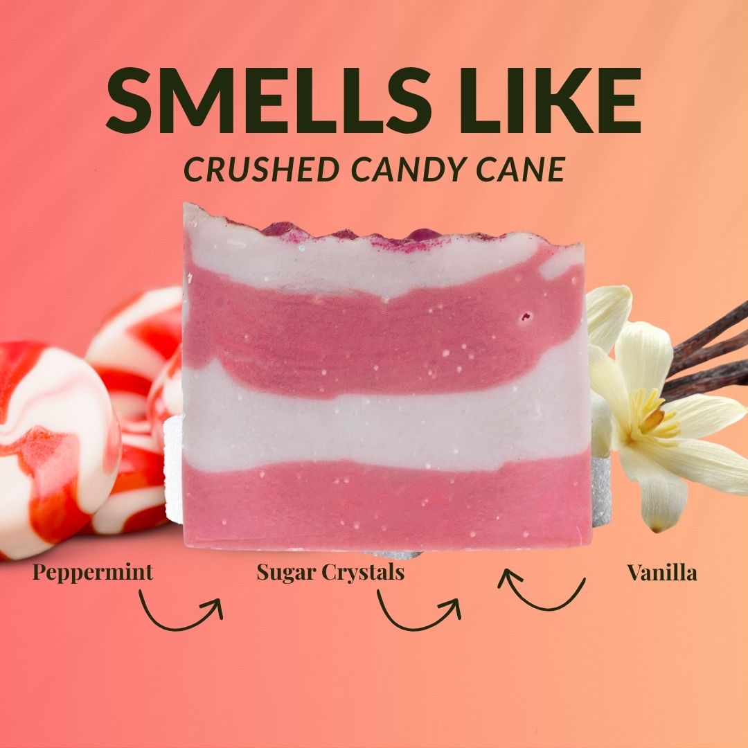 Crushed Candy Cane| Artisan Soap Bar