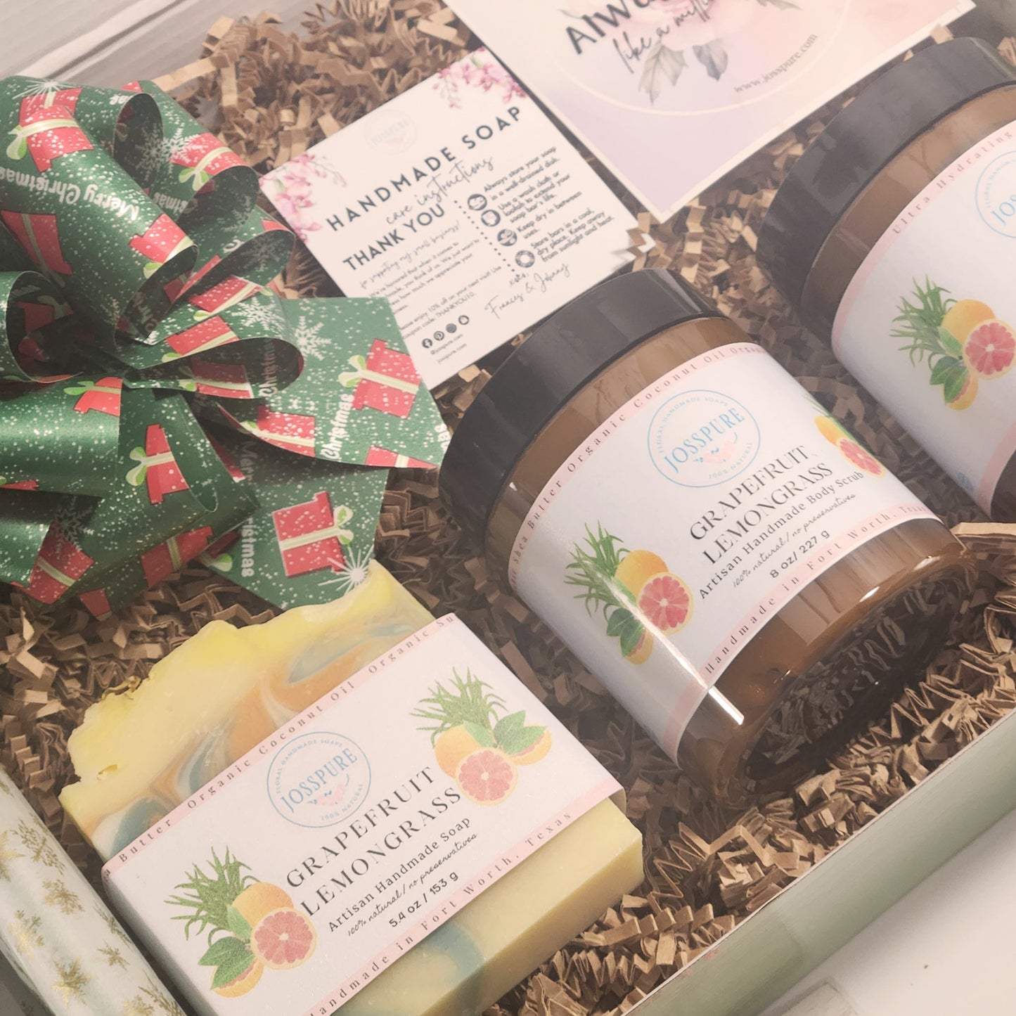 grapefruit lemongrass holiday handmade gift set in fort worth texas