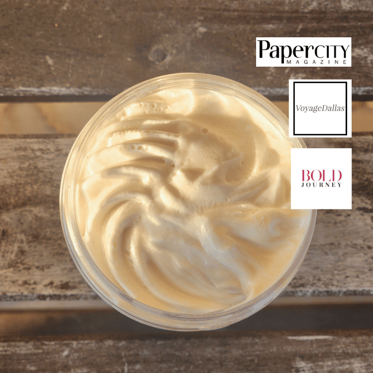 JOSSPURE Handmade Shea Butter Soap with grapefruit orange mango butter whipped body butter texture