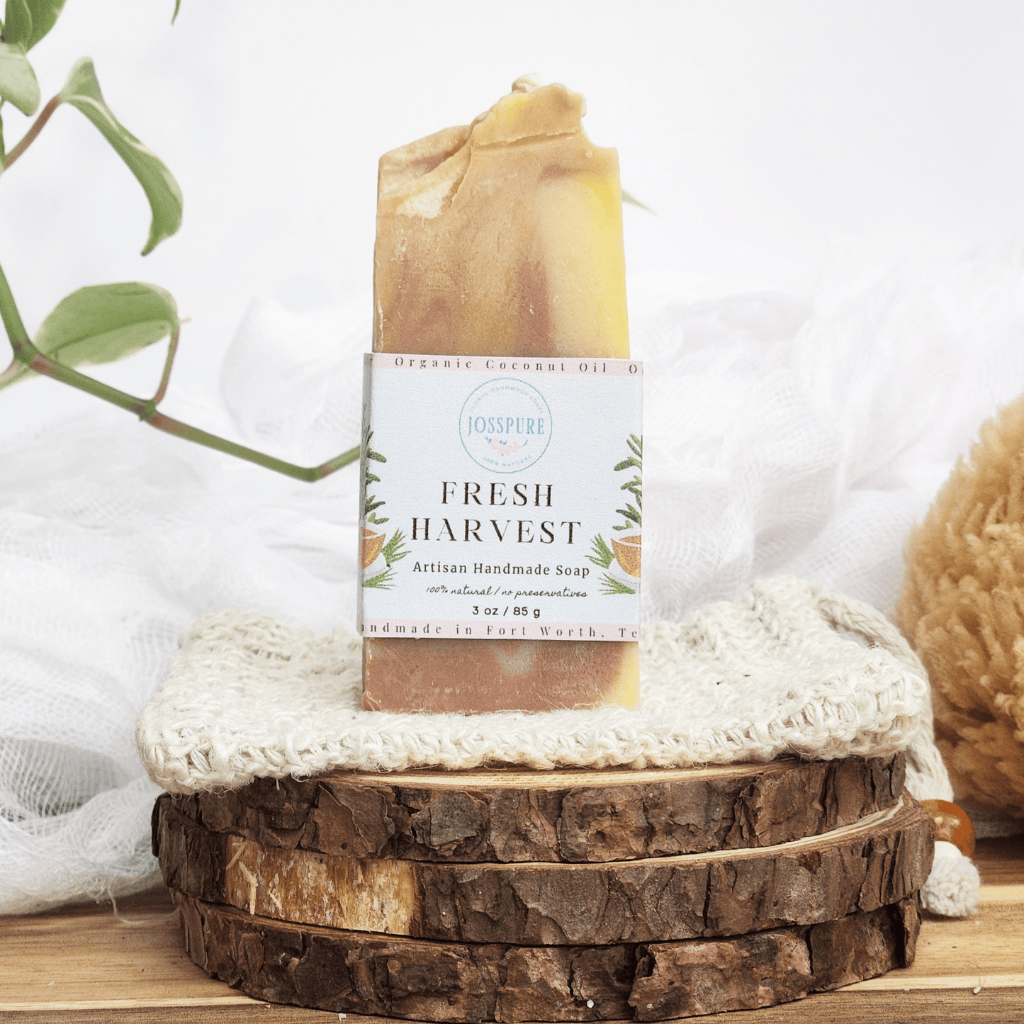 Travel Size Mild Shea Butter Soap by JOSSPURE handmade with organic coconut oil and natural ingredients