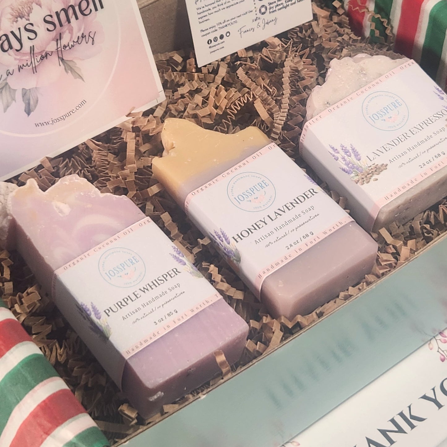 Holiday Secret Santa Gift Set Lavender Lovers- Bundle #2 - 3 Best-Selling Half-Bars - JOSSPURE