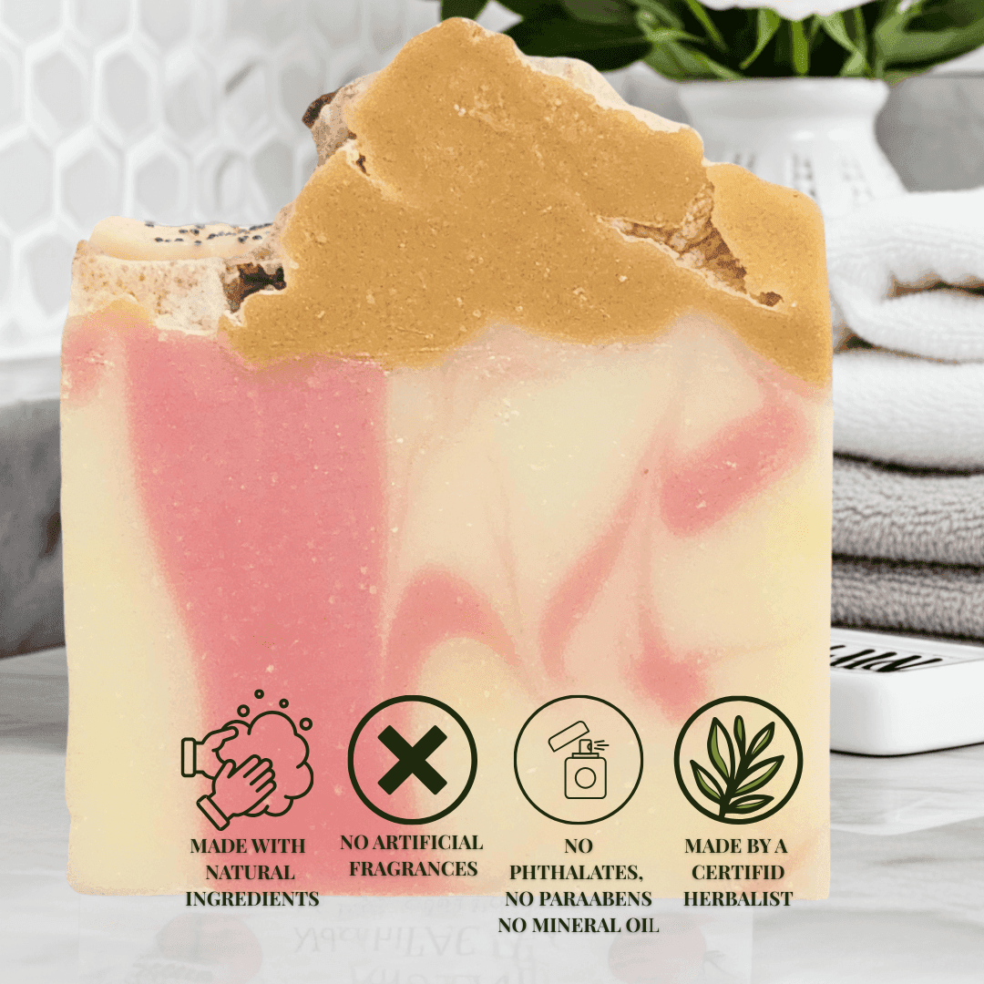 JOSSPURE Champagne Dreams Shea Butter Soap bar with natural ingredients and no artificial fragrances