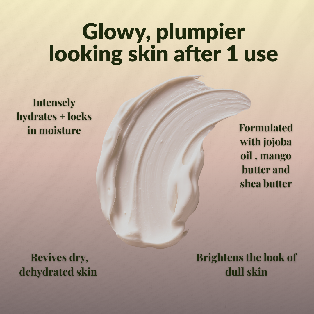 Marshmallow vanilla shea whipped body butter with creamy texture for hydrated, glowing skin