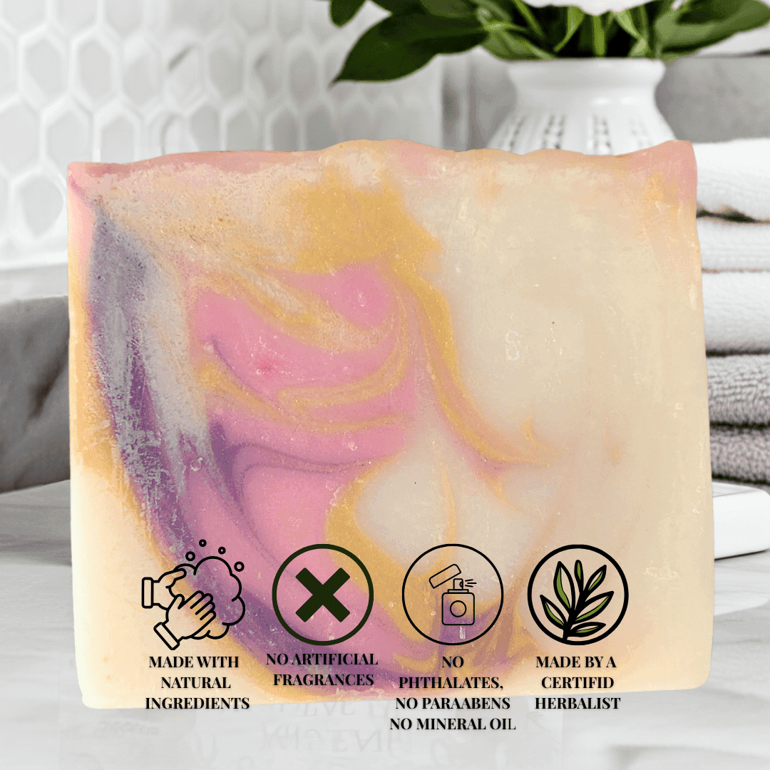 JOSSPURE black raspberry vanilla mild shea butter soap crafted with natural ingredients and no artificial fragrances