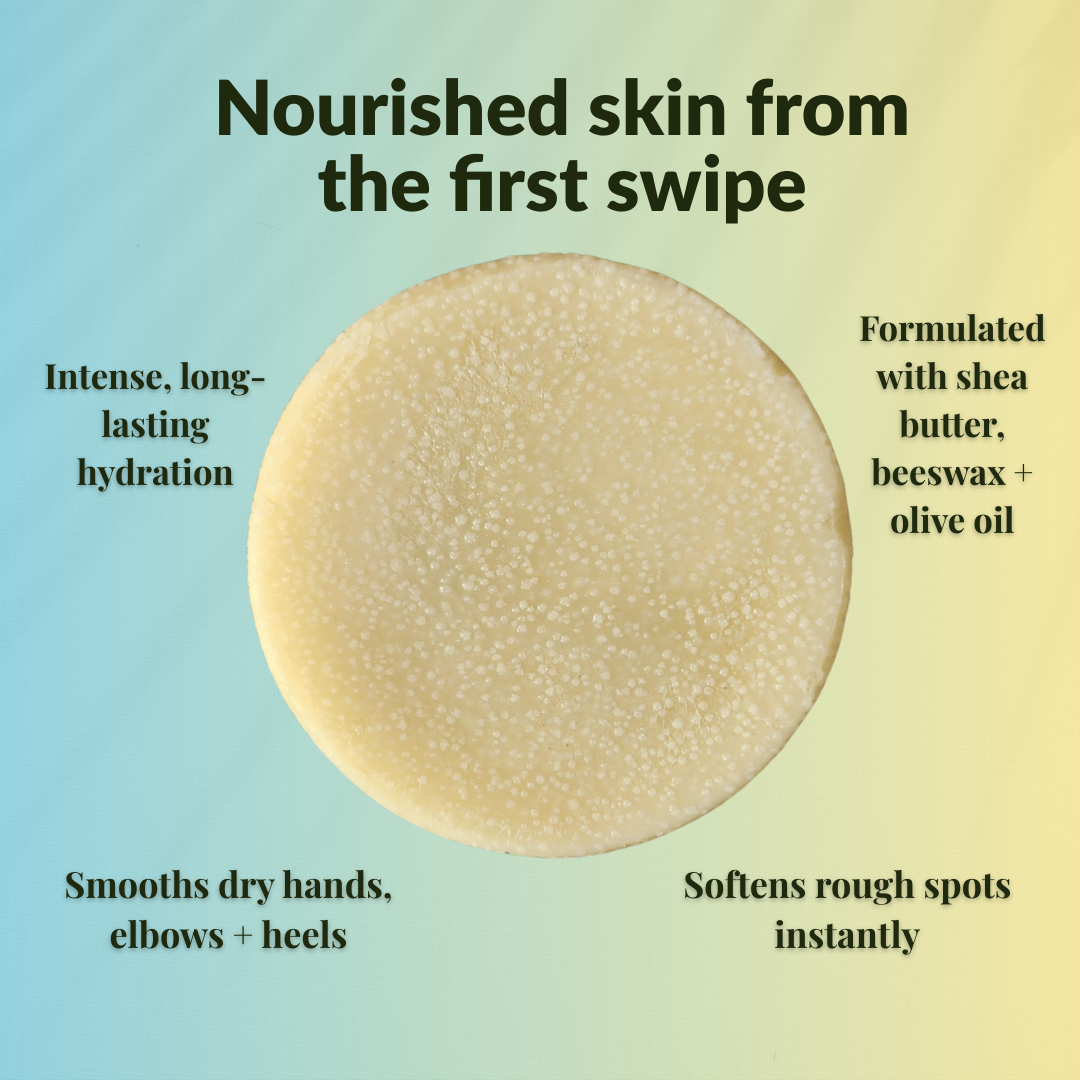 Natural rosemary travel size mini lotion bar for intense hydration and smooth skin care