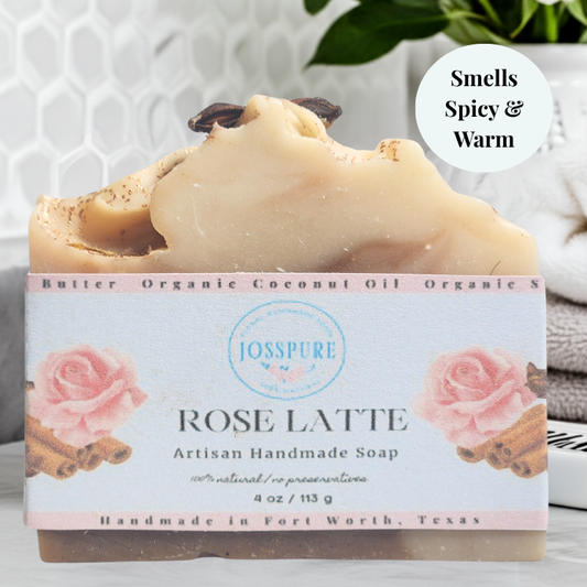 JOSSPURE chai latte mild shea butter soap Rose Latte artisan handmade soap bar with natural ingredients