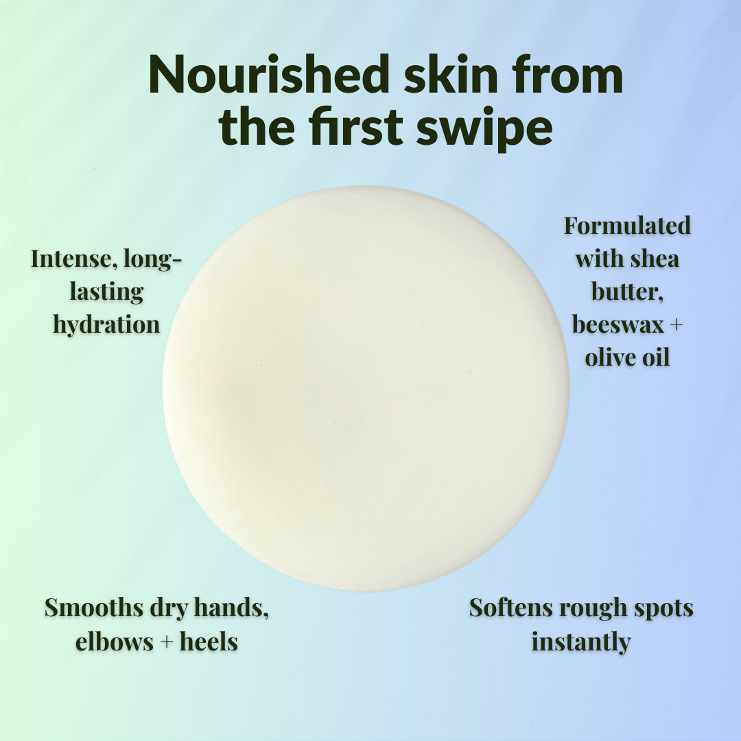 JOSSPURE lavender tallow solid lotion bar featuring shea butter and beeswax for intense hydration