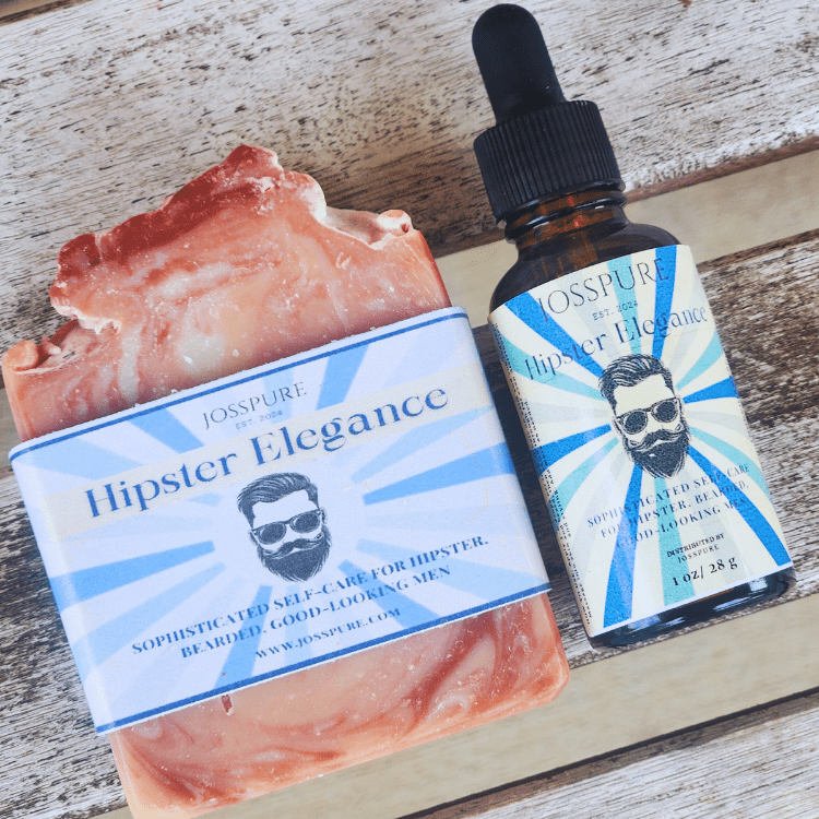 JOSSPURE Handmade Shea Butter Soap and Oil in a mens gift set bundle for hipster self-care