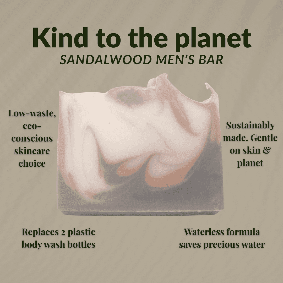 JOSSPURE mens sandalwood patchouli shea butter soap with eco-friendly features for sustainable skincare