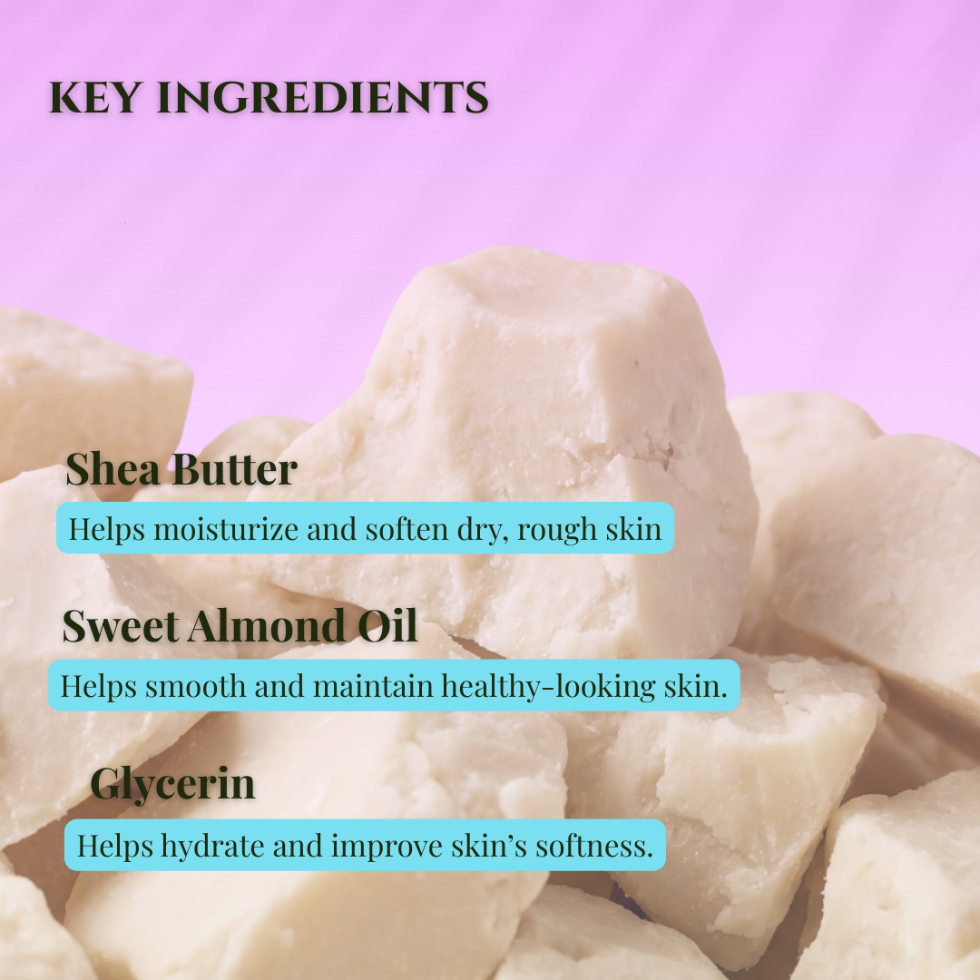 Natural Peony & Lily sugar scrub featuring shea butter and sweet almond oil for soft, smooth skin