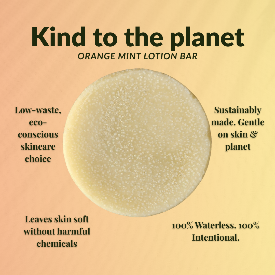 JOSSPURE Orange Mint Lotion Bar handcrafted for gentle skincare, ideal for softening skin and eco-friendly routines with shea butter lotion bars.