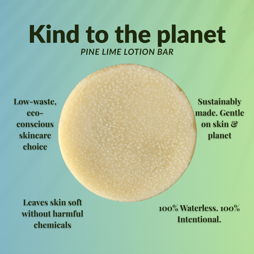 JOSSPURE Pine Lime Lotion Bar, a natural shea butter lotion bars option, eco-friendly and gentle on skin