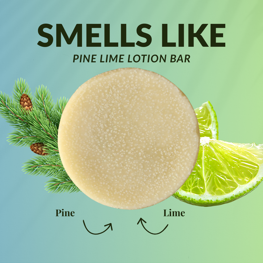 JOSSPURE Pine Lime Lotion Bar with natural ingredients, featuring shea butter lotion bars for hydration