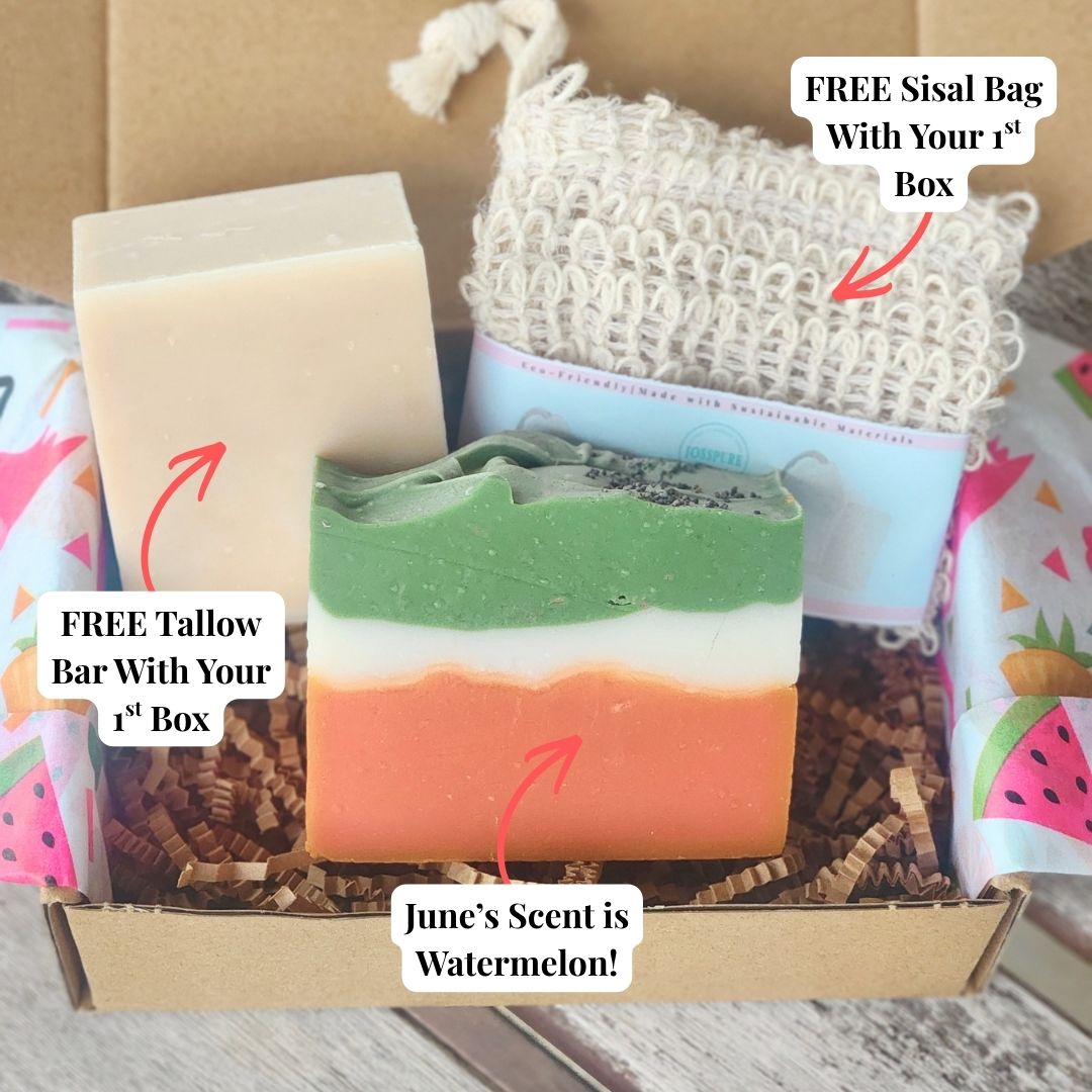 june watermelon soap made with shea butter