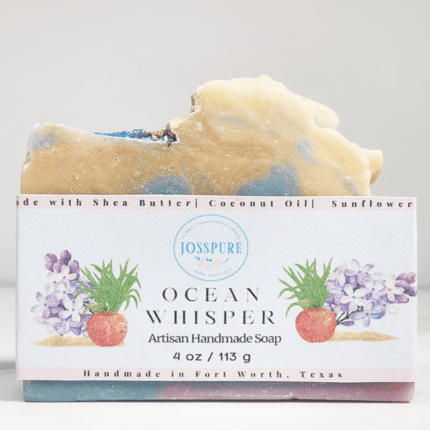 JOSSPURE ocean luxury mild shea butter soap artisan handmade bar with natural ingredients