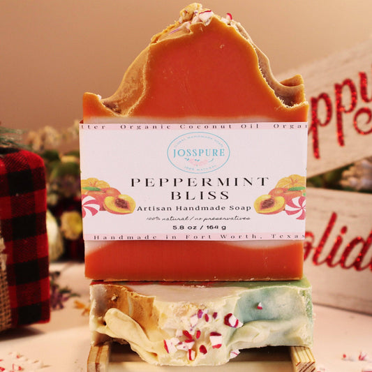 Peppermint Bliss Handcrafted Holiday Soap