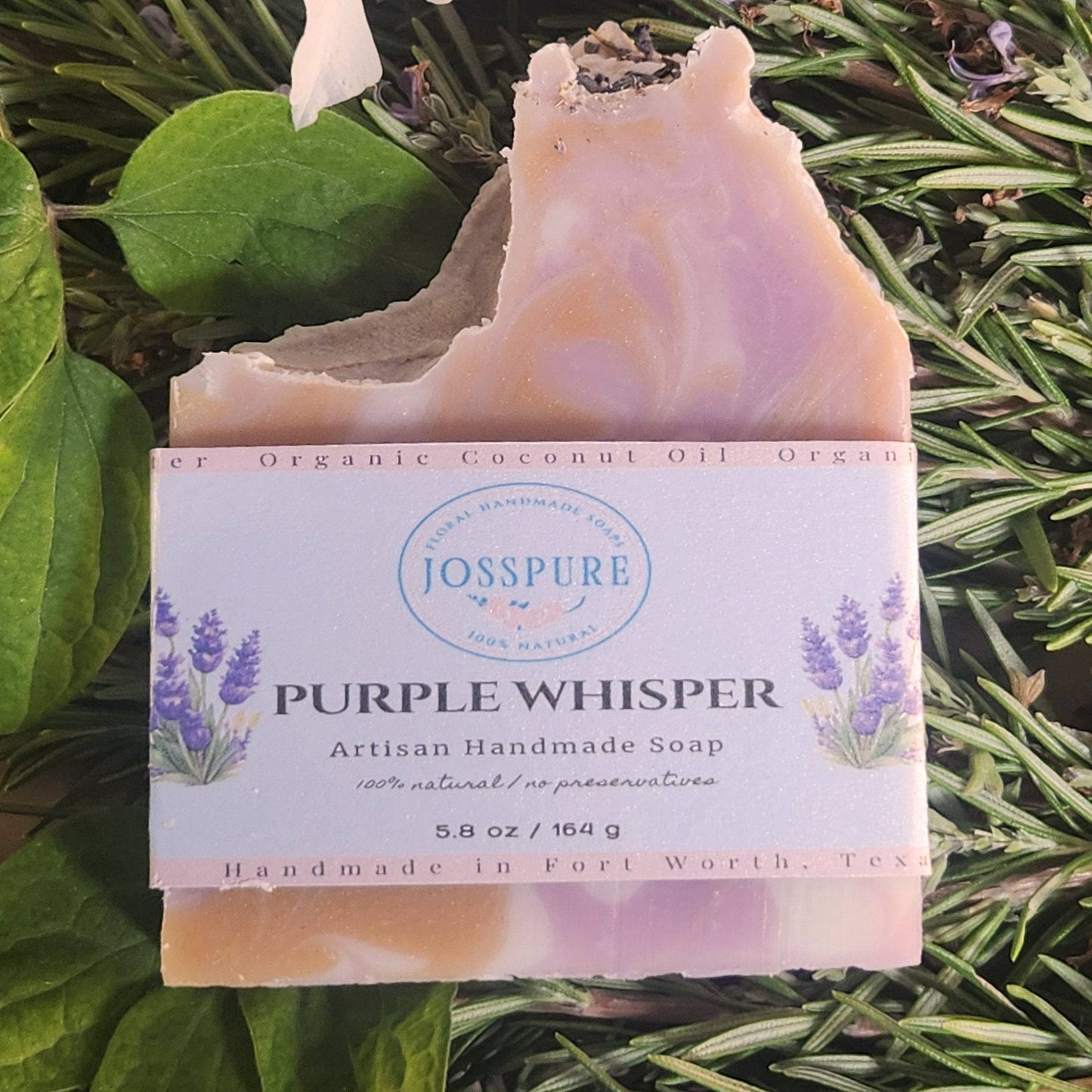 Purple Whisper Artisan Handmade Soap; true lavender handmade handcrafted soap best selling soap of all time in fort worth Texas