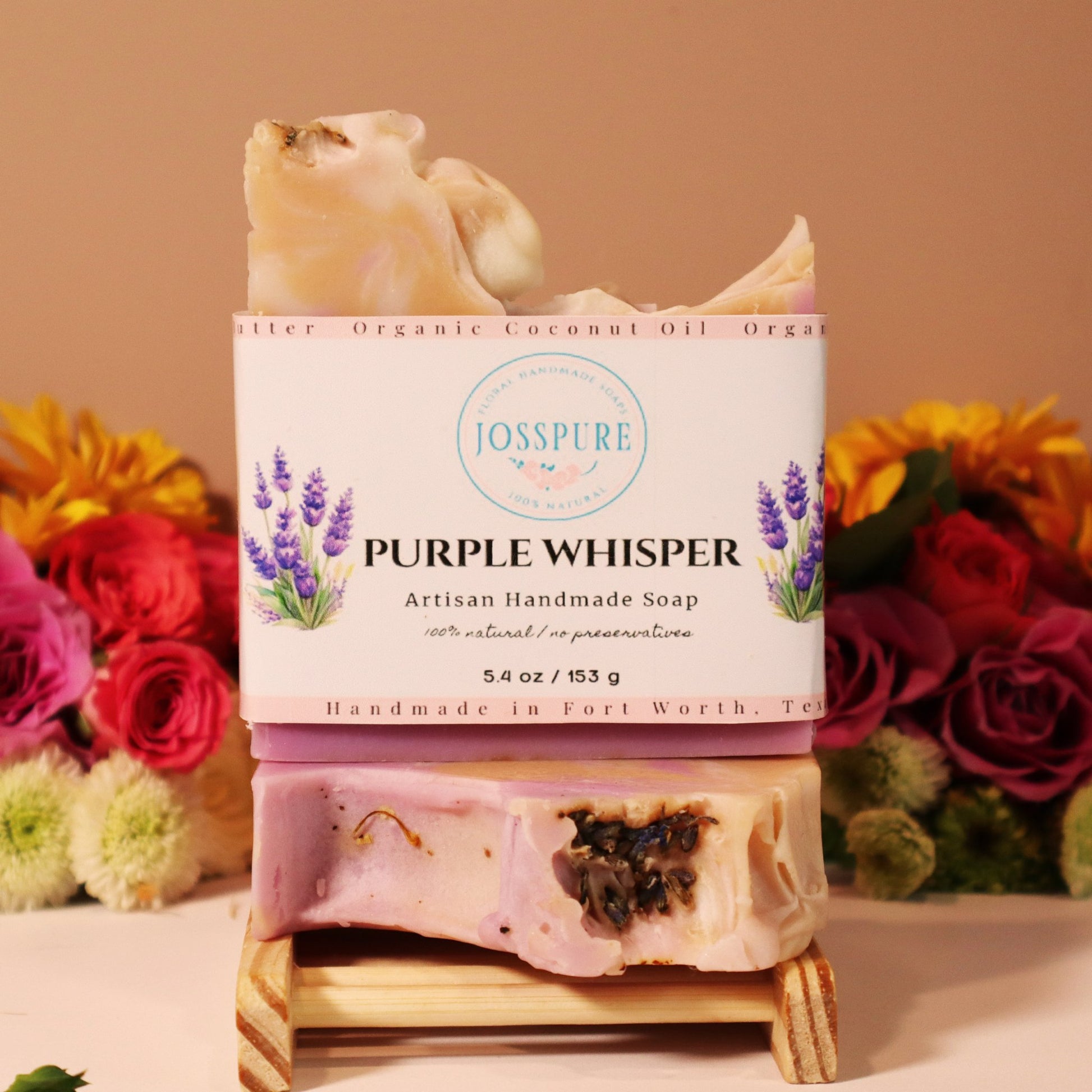 Purple Whisper Artisan Handmade Soap- True Lavender Handcrafted Soap Bar - JOSSPURE