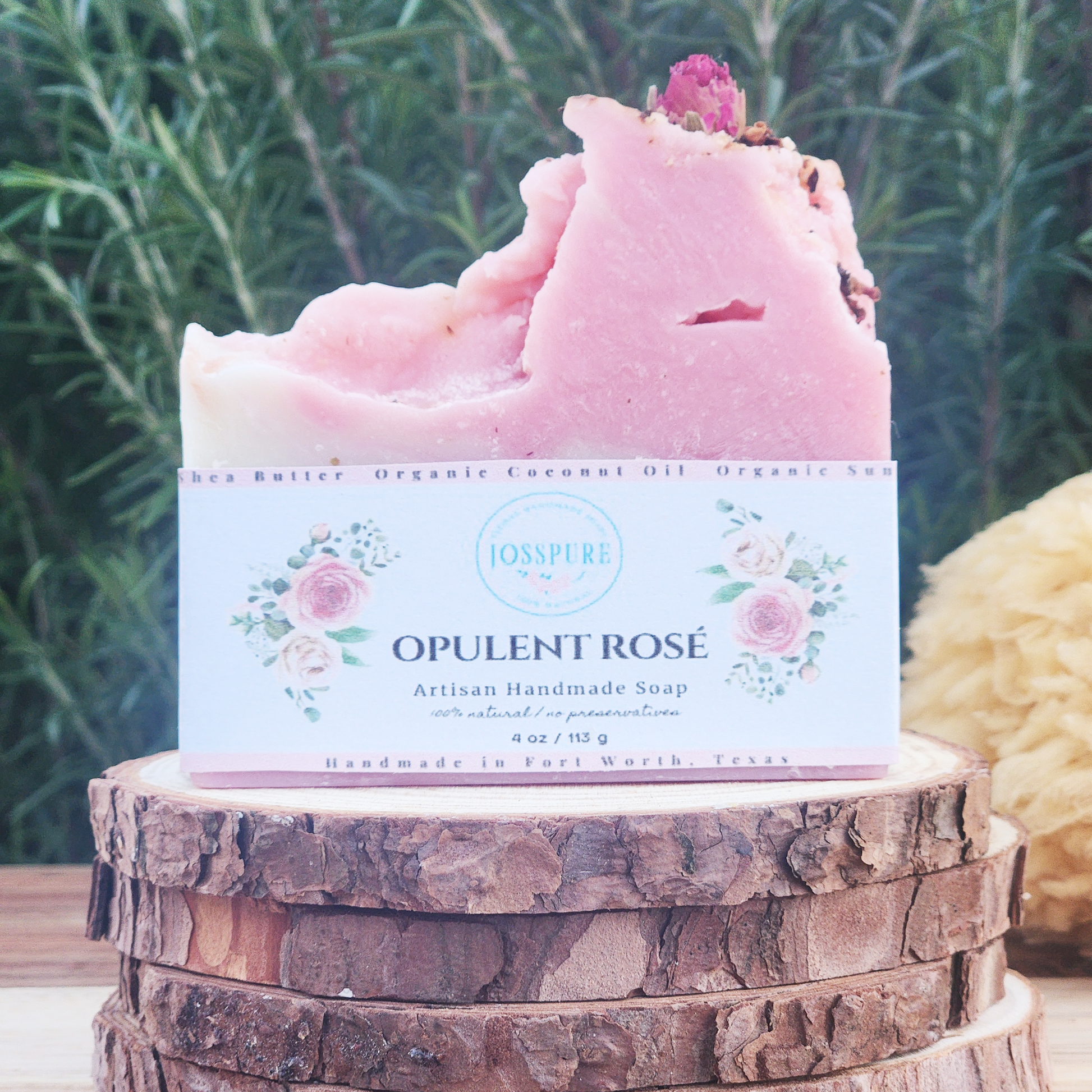 rose artisan  shea butter soap